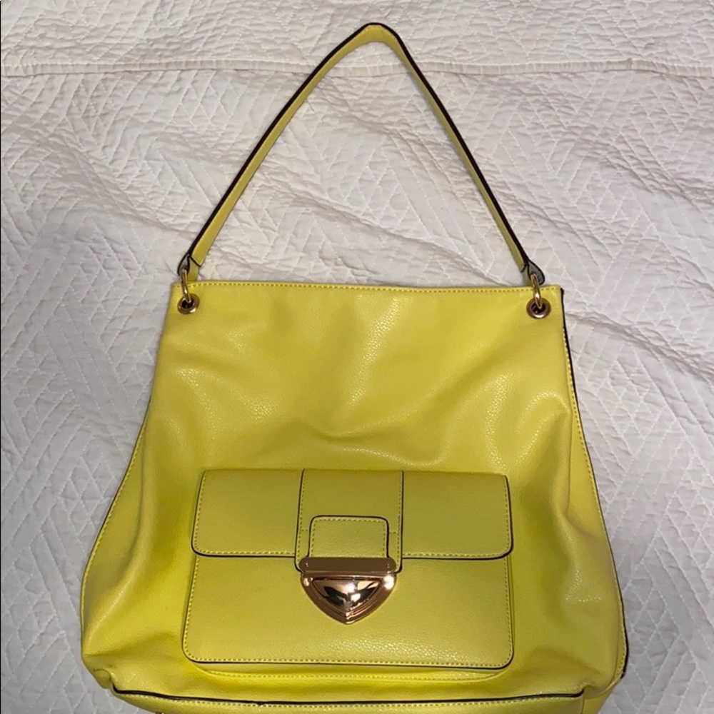 Yellow shoulder bag